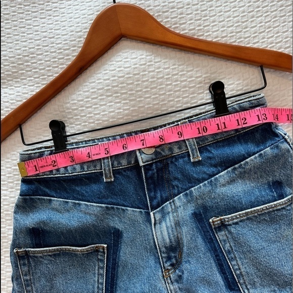 Sandro Paris Two-Toned Denim Shorts - Picture 12 of 13